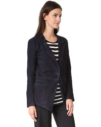 Женский черный бархатный пиджак от RtA