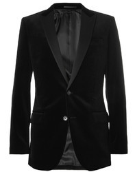 Мужской черный бархатный пиджак от J.Crew