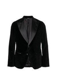 Мужской черный бархатный пиджак от Leqarant