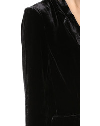 Женский черный бархатный пиджак от Joie