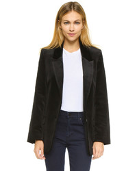 Женский черный бархатный пиджак от MiH Jeans
