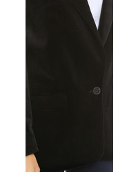 Женский черный бархатный пиджак от MiH Jeans