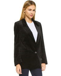 Женский черный бархатный пиджак от MiH Jeans