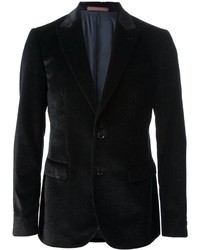 Мужской черный бархатный пиджак от Moschino