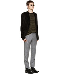 Мужской черный бархатный пиджак от Paul Smith