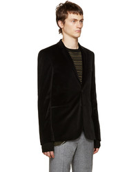 Мужской черный бархатный пиджак от Paul Smith