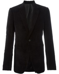 Мужской черный бархатный пиджак от Rick Owens