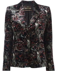 Женский черный бархатный пиджак от Roberto Cavalli