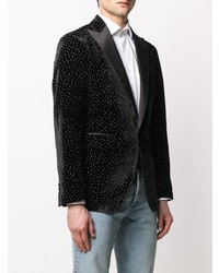 Мужской черный бархатный пиджак от DSQUARED2