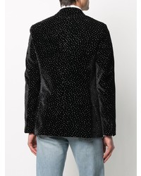 Мужской черный бархатный пиджак от DSQUARED2