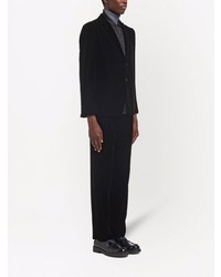 Мужской черный бархатный пиджак от Prada