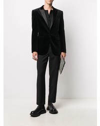 Мужской черный бархатный пиджак от DSQUARED2