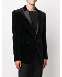 Мужской черный бархатный пиджак от DSQUARED2