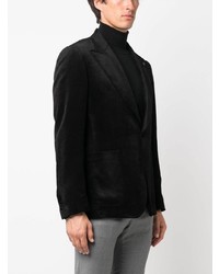 Мужской черный бархатный пиджак от Lardini