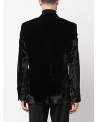 Мужской черный бархатный пиджак от Philipp Plein