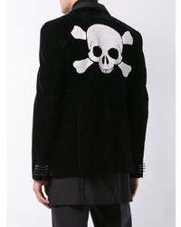 Мужской черный бархатный пиджак от D.GNAK