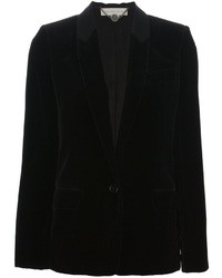 Женский черный бархатный пиджак от Stella McCartney