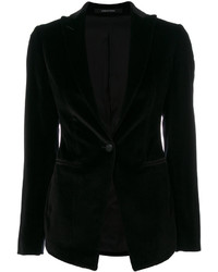Женский черный бархатный пиджак от Tagliatore