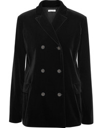 Женский черный бархатный пиджак от Tomas Maier