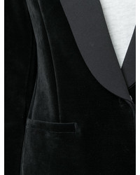 Женский черный бархатный пиджак от Harris Wharf London
