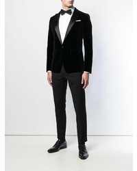 Мужской черный бархатный пиджак от DSQUARED2
