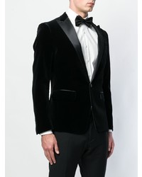 Мужской черный бархатный пиджак от DSQUARED2