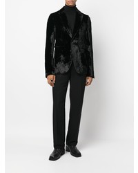 Мужской черный бархатный пиджак от SAPIO