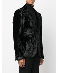 Мужской черный бархатный пиджак от SAPIO