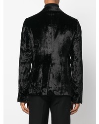 Мужской черный бархатный пиджак от SAPIO