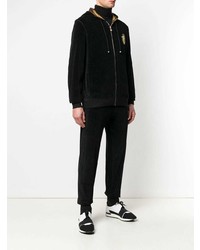 Мужской черный бархатный худи от Billionaire