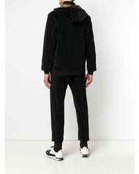 Мужской черный бархатный худи от Billionaire