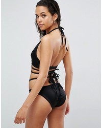 Черный бикини-топ в крупную сеточку от Asos