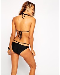 Черный бикини-топ с вырезом от Evil Twin