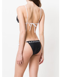 Черный бикини-топ с принтом от Gcds