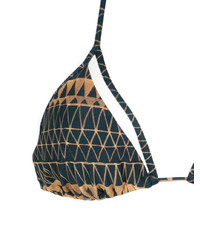 Черный бикини-топ с принтом от BRIGITTE