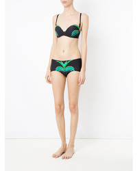 Черный бикини-топ с принтом от Amir Slama