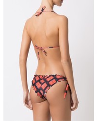 Черный бикини-топ с рюшами от Amir Slama