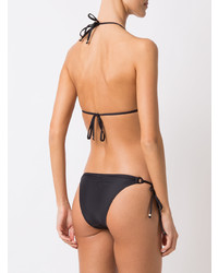 Черный бикини-топ с украшением от Amir Slama