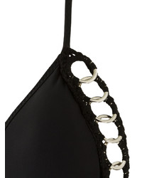 Черный бикини-топ с украшением от Amir Slama