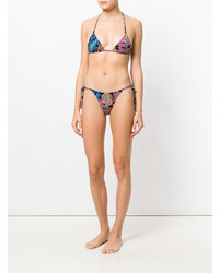 Черный бикини-топ с цветочным принтом от Etro