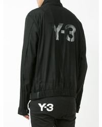 Мужской черный бомбер в вертикальную полоску от Y-3