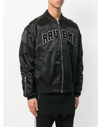 Мужской черный бомбер с вышивкой от Misbhv