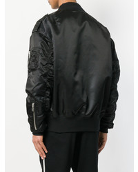 Мужской черный бомбер с вышивкой от Misbhv