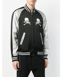 Мужской черный бомбер с вышивкой от Mastermind World