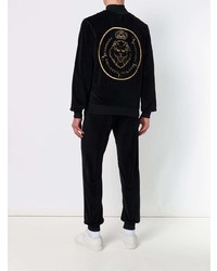 Мужской черный бомбер с вышивкой от Billionaire