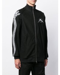 Мужской черный бомбер с вышивкой от Maharishi