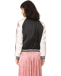 Женский черный бомбер с вышивкой от BB Dakota