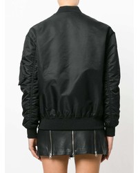 Женский черный бомбер с вышивкой от McQ Alexander McQueen