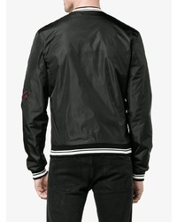 Мужской черный бомбер с вышивкой от Dolce & Gabbana