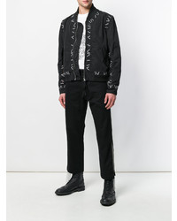 Мужской черный бомбер с вышивкой от Ktz